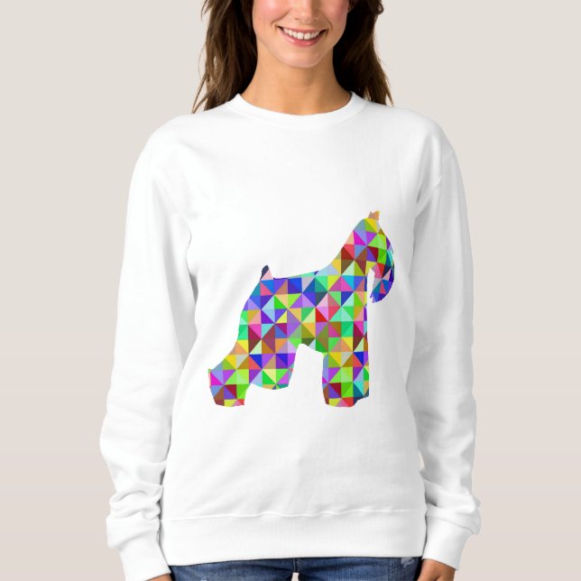 Camiseta Schnauzer geométrico (Frente)
