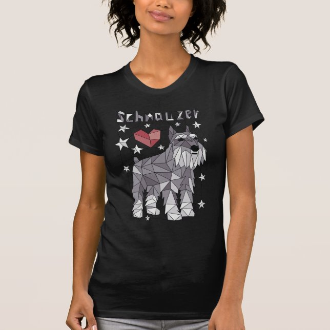 Camiseta Schnauzer geométrico (Frente)