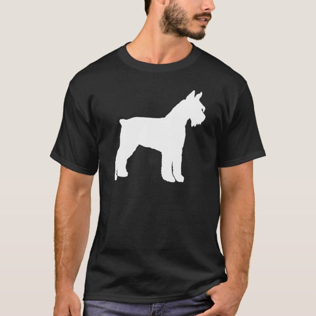 Camiseta Schnauzer gigante (branco) (Frente)