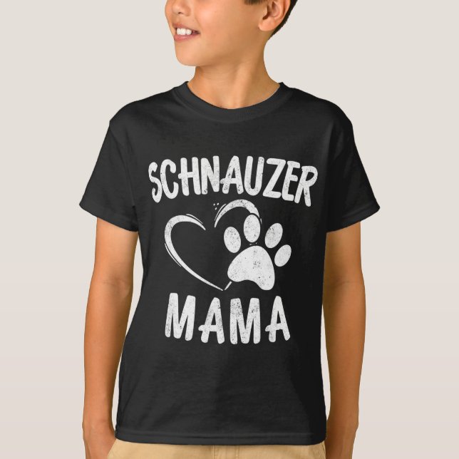 Camiseta Schnauzer Mama Gift Dog Lover Roupa Schnauzers M (Frente)