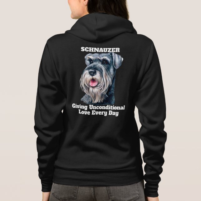 Camiseta Schnauzer, Proprietário de Pet Bonito E Incondicio (Verso)