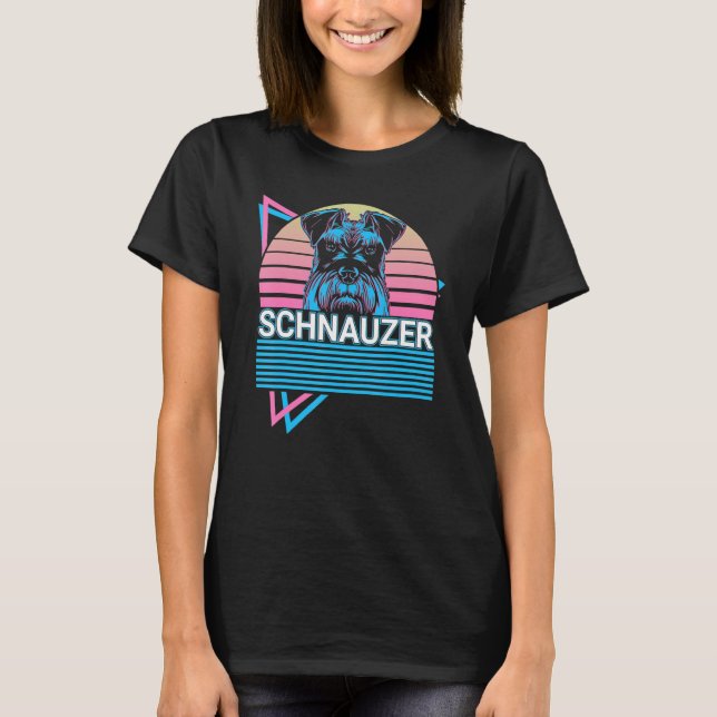 Camiseta Schnauzer Retro (Frente)