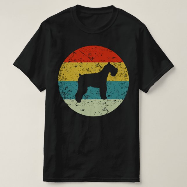 Camiseta Schnauzer retro vintage (Frente do Design)