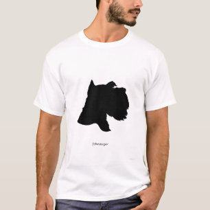 Camiseta Schnauzer - silhueta preta
