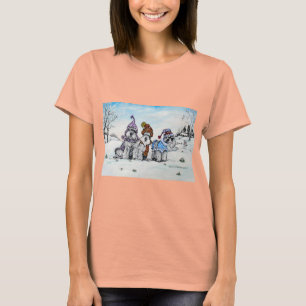 Camiseta Schnauzers no inverno