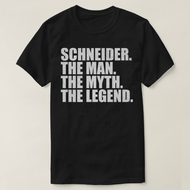 Camiseta SchneiderSchneider Nome da família Schneider sobre (Frente do Design)