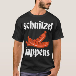 Camiseta Schnitzel Acontece Engraçada Carne Alemã Sausada B