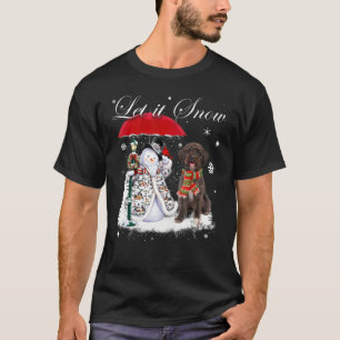 Camiseta Schnoodle Papais noeis Cachorro Natal Snowman Xmas