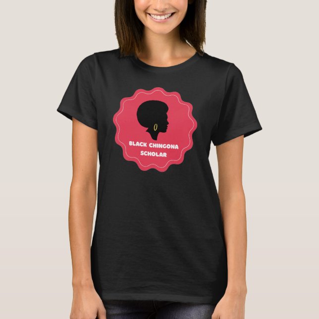 Camiseta Scholar Chingona Negra (Frente)