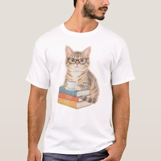 Camiseta Scholarly Cat (Frente)