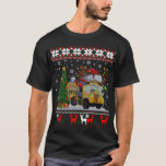 Camiseta School Bus Driver Reindeer Santa Hat Ugly Christma<br><div class="desc">Motorista de ônibus escolar Reindeer Santa Hat Suor de Natal Feio</div>