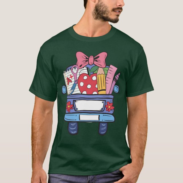 Camiseta School Car back to school boy gift (Frente)