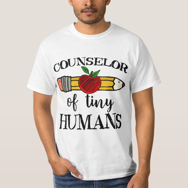 Camiseta School Counselor of Tiny Humans Back To School Gui (Frente)
