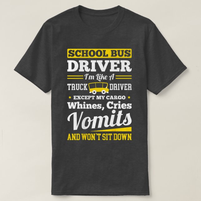 Camiseta School District Drivers Yellow Shuttle Bus Drivers (Frente do Design)
