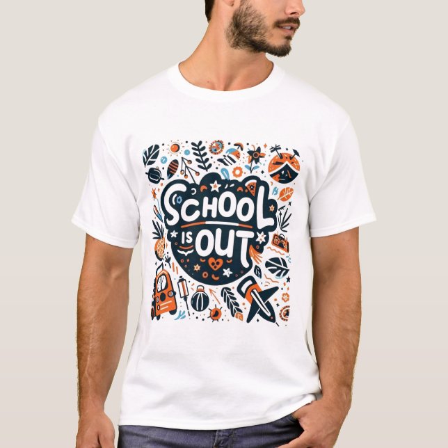 Camiseta School Is Out Summer Vacation Playtime (Frente)