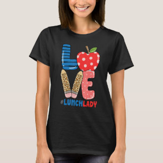 Camiseta School Love Pencil Apple Lunch Lady