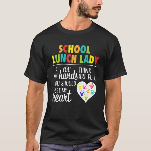 Camiseta School Lunch Lady Cute Heart Appreciation Gift (Frente)