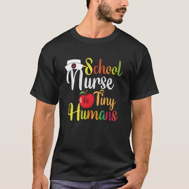Camiseta School Nurse Of Tiny Humans TeeNurse Back To Schoo (Frente)
