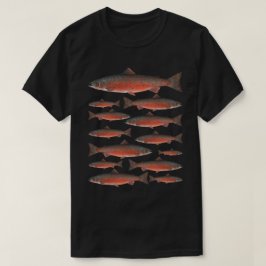 Camiseta School of Rainbow Trout Vintage Illustration
