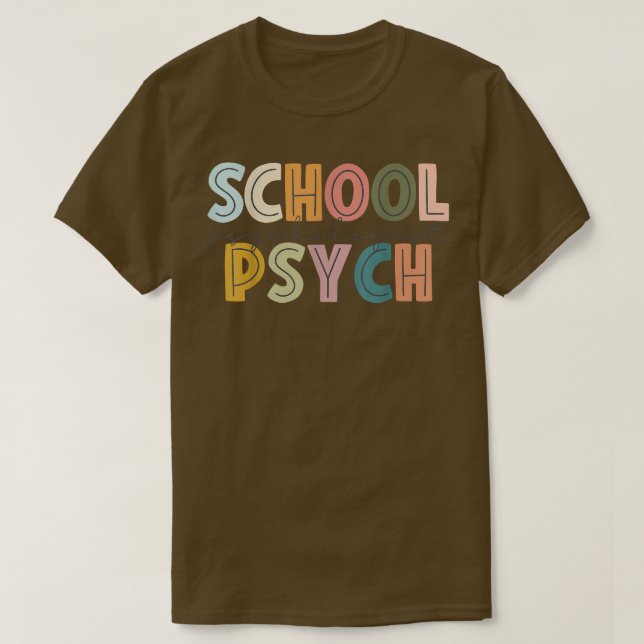 Camiseta School Psychologist Happy First Last 100 Day Typog (Frente do Design)