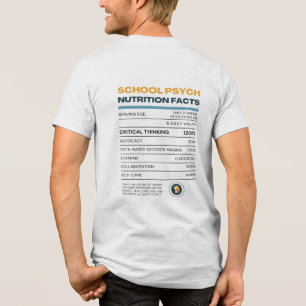 Camiseta School Psychologist Nutrition Facts™