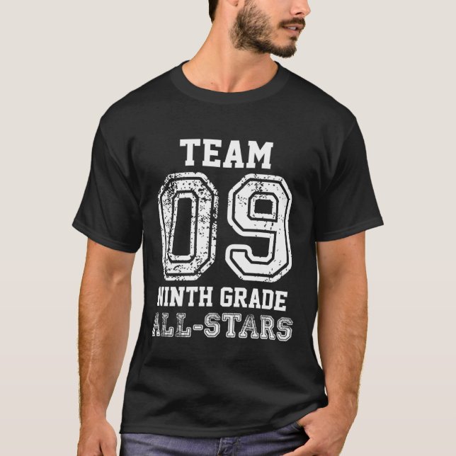 Camiseta School Team 9th Grade All-Stars Sports Jersey (On  (Frente)