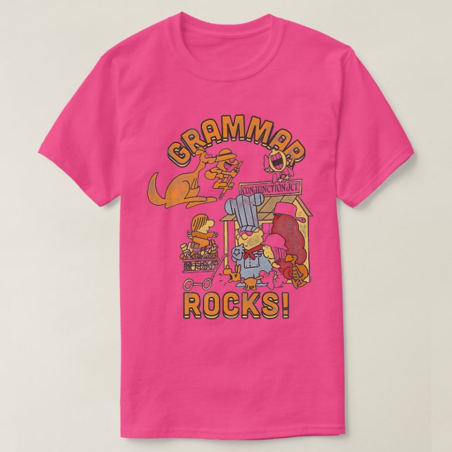 Camiseta Schoolhouse Rock Grammar Rocks Premium  (Frente do Design)