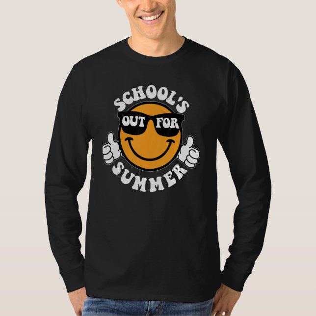 Camiseta Schools Out For Summer Last Day Of School Smile Te (Frente)