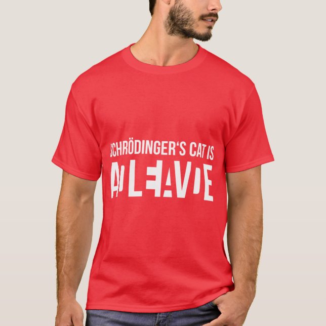Camiseta Schroedingers Cat Dead or Alive I Science Nerd boy (Frente)