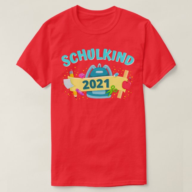 Camiseta Schulkind 2021 Einschulung Schulranzen Schule Kind (Frente do Design)