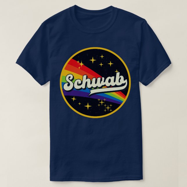 Camiseta Schwab Rainbow No Space Vintage Style (Frente do Design)