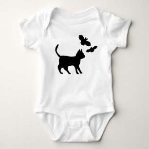 Camiseta Schwarzer Kater mit Fledermas
