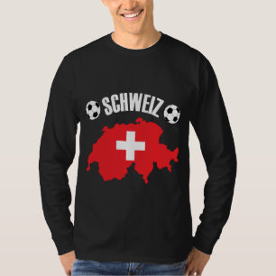 Camiseta Schweiz Suiça Map Soccer