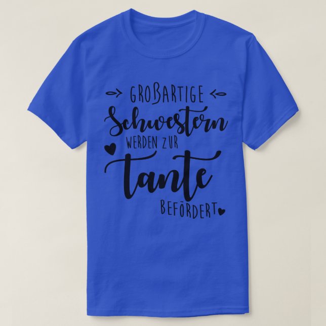 Camiseta Schwestern werden zur tante antes de 1 (Frente do Design)