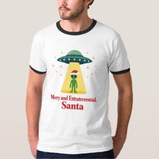 Camiseta Sci Fi Vintage Alienígena Natal UFO Para Fãs de Pa