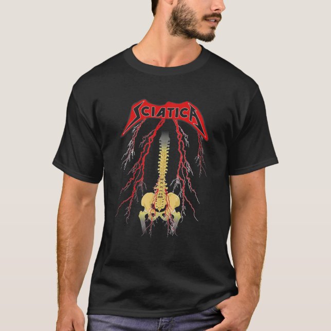 Camiseta Sciatica Skeleton Metal (Frente)