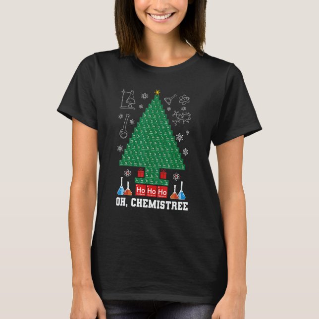 Camiseta Science Christmas Oh Chemist Tree Chemistree Chemi (Frente)
