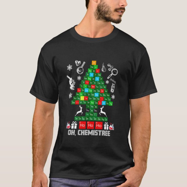 Camiseta Science Christmas  Oh Chemistree Chemistree Chemis (Frente)