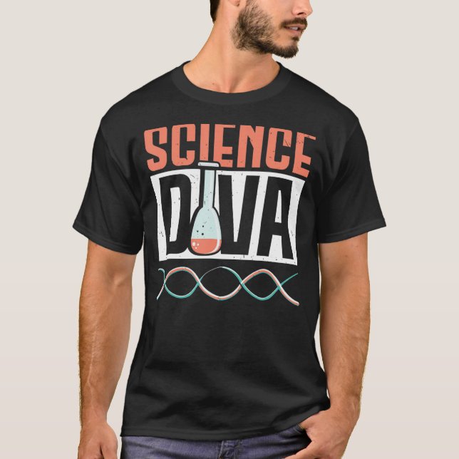 Camiseta Science Diva Stem Squad Biology Major Steminist (Frente)