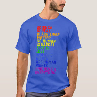 Camiseta Science is Real Black Lives Matter Pride Month (1