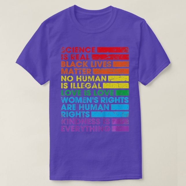 Camiseta Science is Real Black Lives Matter Pride Month (36 (Frente do Design)