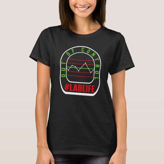 Camiseta Science Life Lab Out Of Control Chemistry Study (Frente)