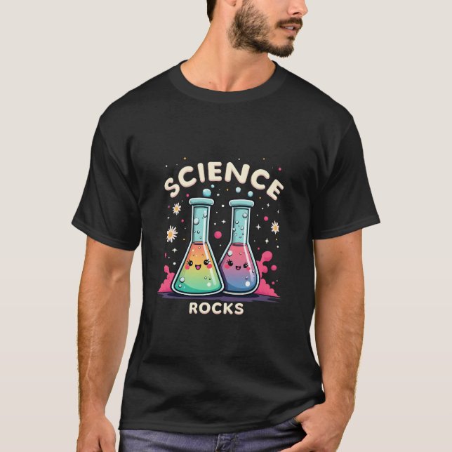 Camiseta Science Rocks Kawaii - Criadores de química (Frente)