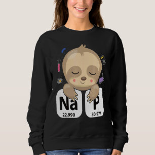 Camiseta Science Sloth I Nap Periodicamente Chemistry Bioch