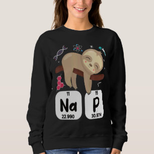 Camiseta Science Sloth I Nap Periodicamente Chemistry Bioch