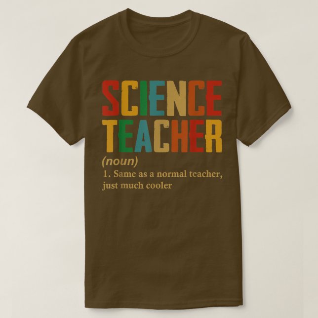 Camiseta Science Teacher Definition Funny Back To School  (Frente do Design)