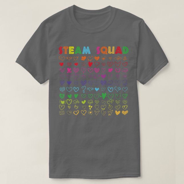 Camiseta Science Tech Engineering Art Math Teacher STEAM Sq (Frente do Design)