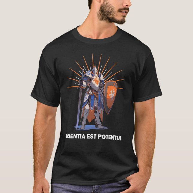 Camiseta SCIENTIA EST POTENTIA Knights Templar Motto (Frente)