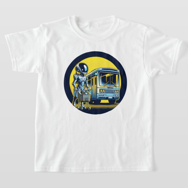 Camiseta SciFi no dia a dia - Alienígena engraçada e Design (Postura )