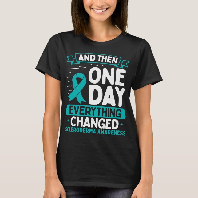 Camiseta Scleroderma Sensibilização do Sobrevivente do Guer (Frente)